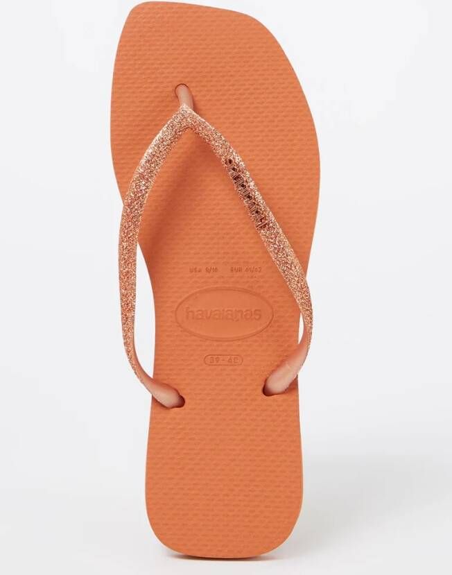 Havaianas Square slipper met logo en glitter