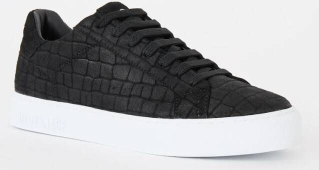 Hide&Jack Essence sneaker van suède met crocostructuur