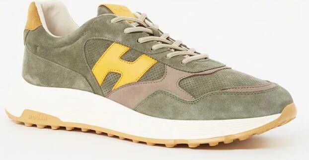 Hogan Hyperlight Suède Sneakers in Khaki Green Heren - Foto 2