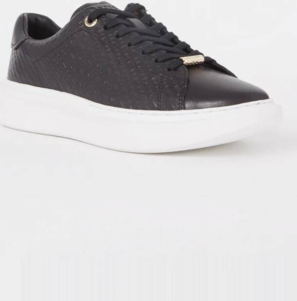 Hugo Boss Amber sneaker van leer met logoprint