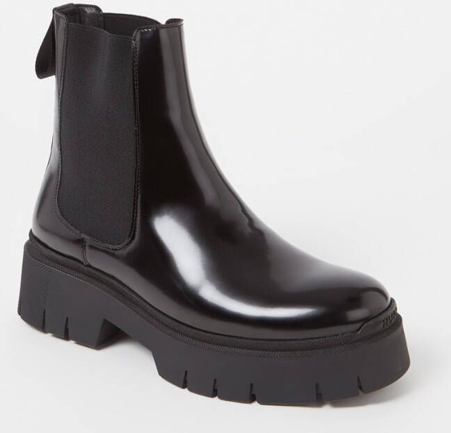 Hugo Boss Chelsea boot met plateauzool