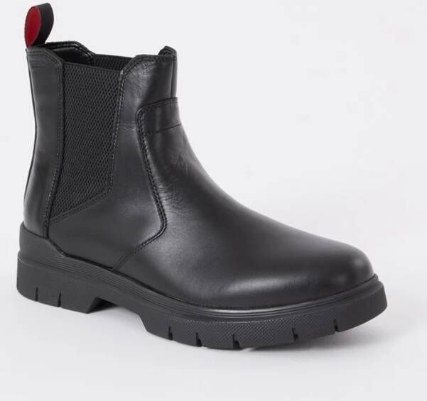 HUGO Chelsea boots van leer met treklus model 'Ryan'