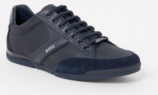 Hugo Boss Saturn sneaker met suède details