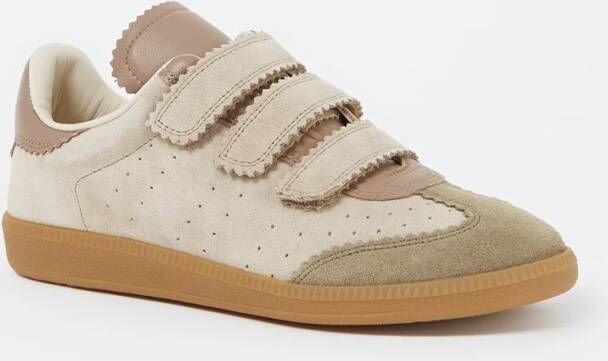 Isabel marant Beth sneaker van suède met leren details