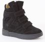 Isabel marant Zwarte Leren Sneakers met Velcro Straps Black Dames - Thumbnail 2