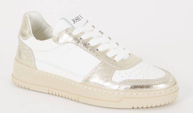 JOSH V Winona sneaker van leer met metallic finish