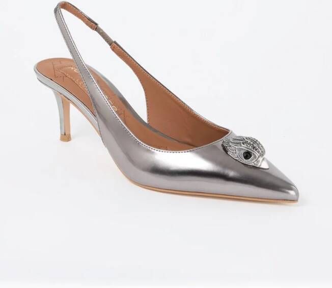 Kurt Geiger Belgravia slingback van leer met metallic finish