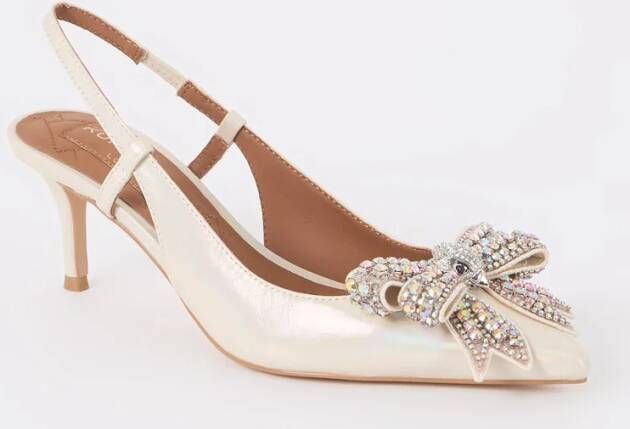 Kurt Geiger Belgravia slingback van leer met strass