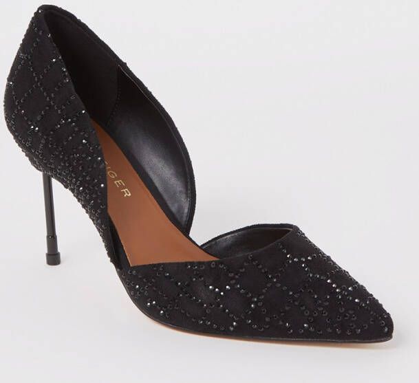 Kurt Geiger Bond pump van suède met strass