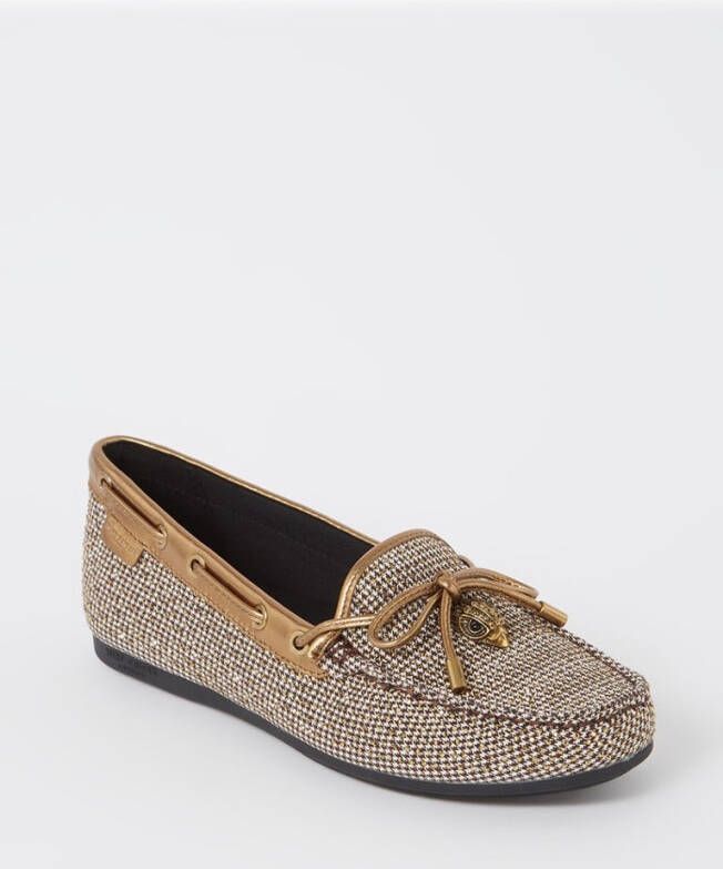 Kurt Geiger Eagle mocassin met leren details en strass