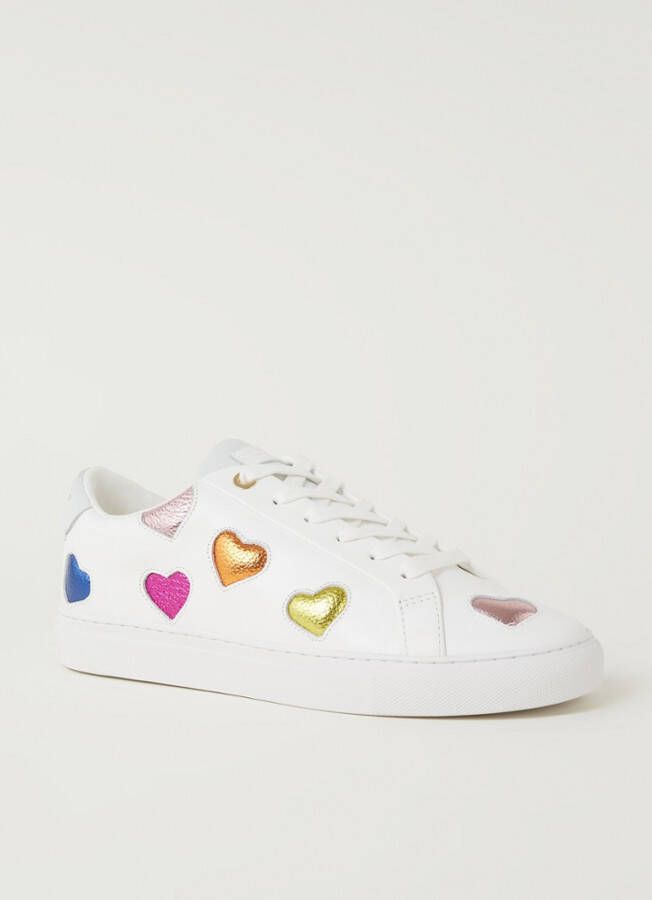 Kurt Geiger Lane Love sneaker van leer met metallic hartenprint