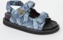 Kurt Geiger Orson sandaal van denim met quilt patroon - Thumbnail 1