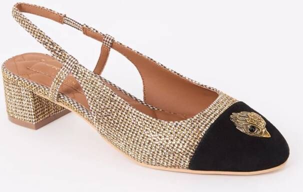 Kurt Geiger Sloane slingback met strass en suède details