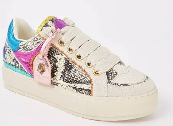 Kurt Geiger Southbank sneaker met slangenprint en leren details