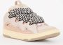 Lanvin Leren Sneakers met Maxi Tong Sluiting Pink Dames - Thumbnail 2