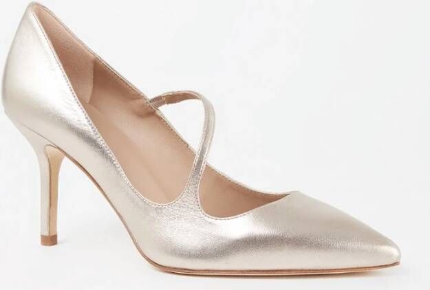 L.K.Bennett L-K-Bennett Simone pump van leer met metallic finish