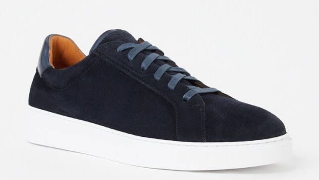 Magnanni Court Classic sneaker van suède met leren details