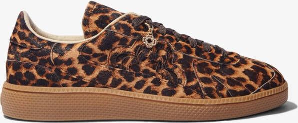 Maje Sneaker van leer met luipaardprint