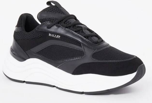 Mallet Cyrus 2-0 sneaker van mesh met leren details