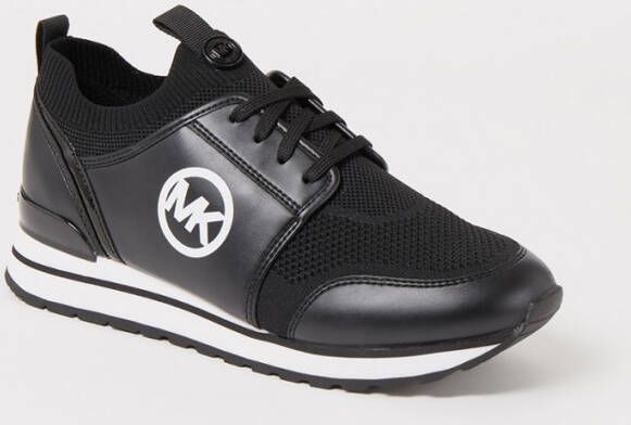 Michael Kors Dash sneaker met gebreid bovenwerk en leren details