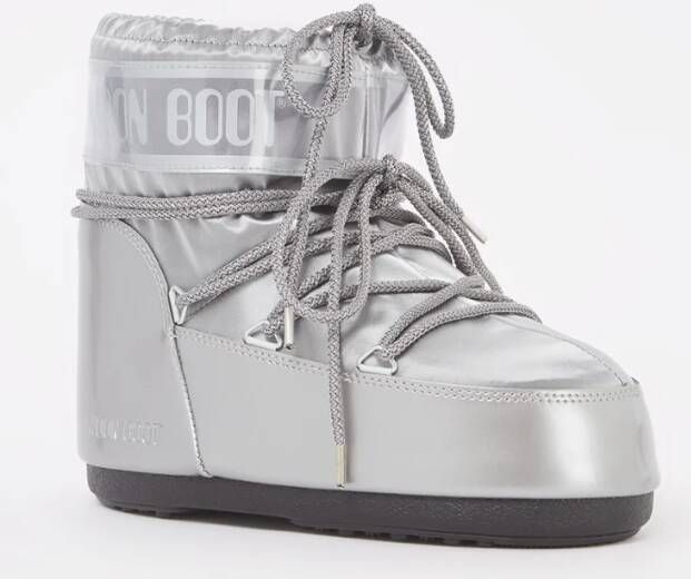 moon boot Icon Low Glance snowboot met waterafstotende coating en metallic finish