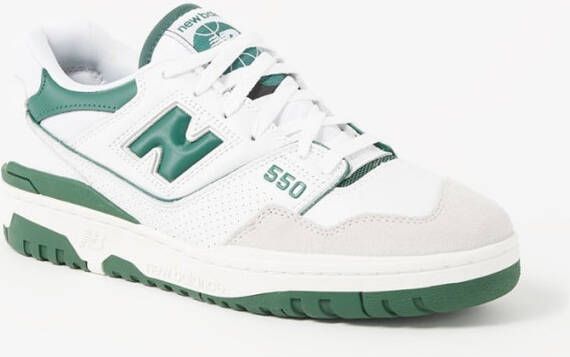 New Balance 550 sneaker van leer met suède details