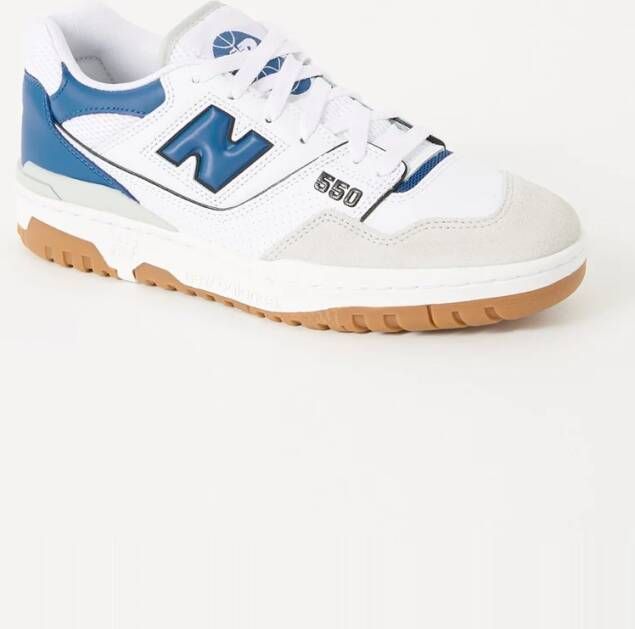 New Balance 550 sneaker van leer met suède details