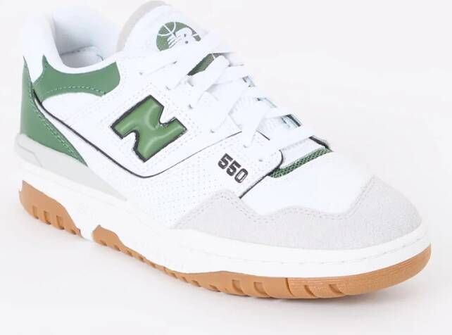 New Balance 550 sneaker van leer met suède details