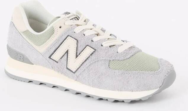 New Balance 574 sneaker van suède met mesh details