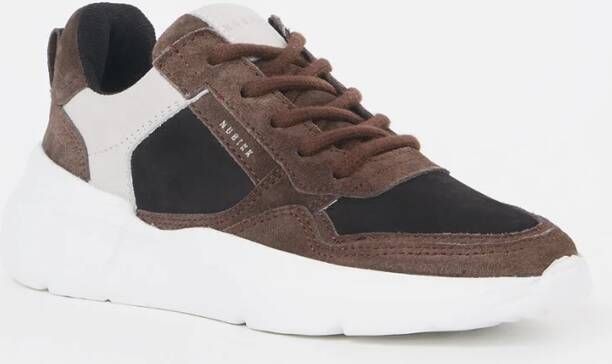 Nubikk Rocky Road Wave sneaker van nubuck met suède details