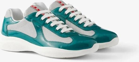 Prada America's Cup sneaker met lakleren details