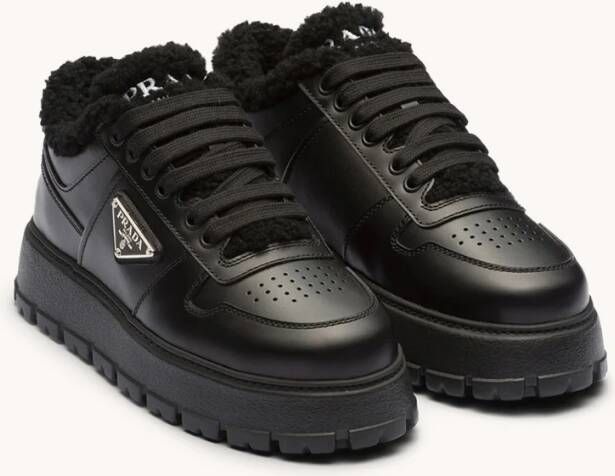 Prada Sneaker van leer met logo