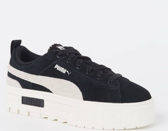 Puma Mayze sneaker van leer met teddy