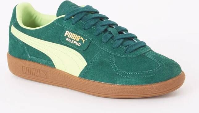 Puma Palermo Jr sneaker van suède met leren details