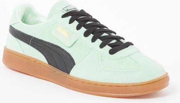 Puma Super Team sneaker van suède met leren details