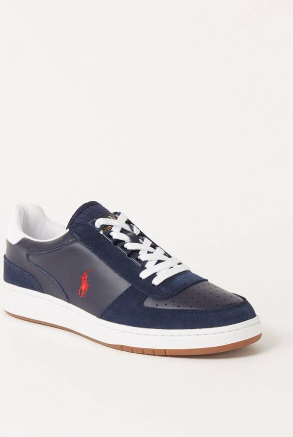 Ralph Lauren Court sneaker met suède details