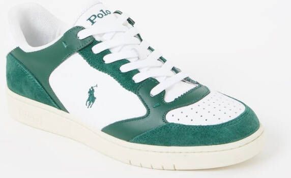 Ralph Lauren Court sneaker met suède details