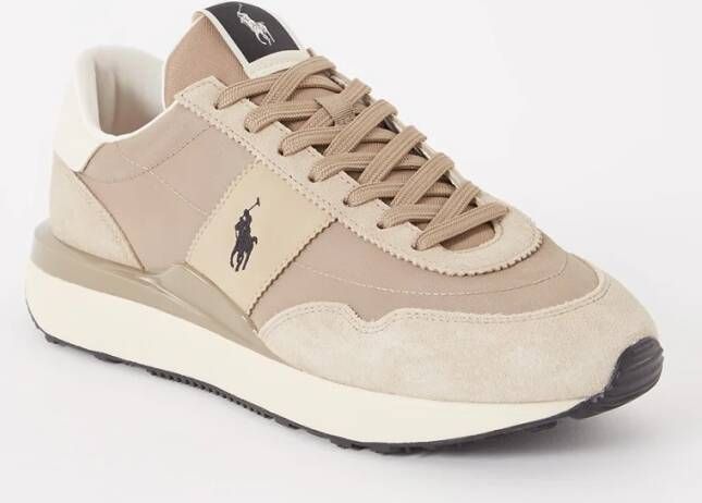 Ralph Lauren Train 89 sneaker van mesh met suède details