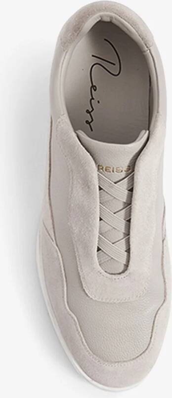 REISS Cruz sneaker van suède met leren details