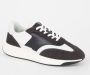 REISS Emmett sneaker van mesh met suède en leren details - Thumbnail 1