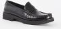 Saint Laurent Zwarte Almond Tip Monogram Loafers Black Heren - Thumbnail 2