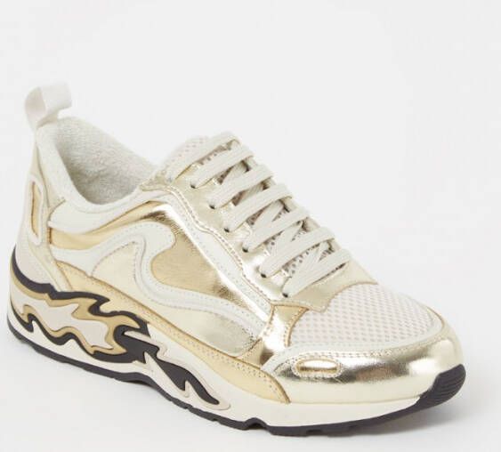 sandro Sneaker van leer met metallic finish