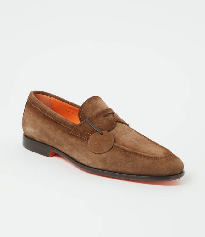 Santoni Carlos loafer van suède