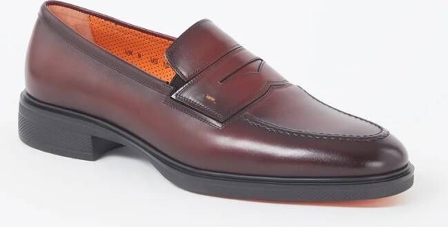 Santoni Easy Loafer van leer