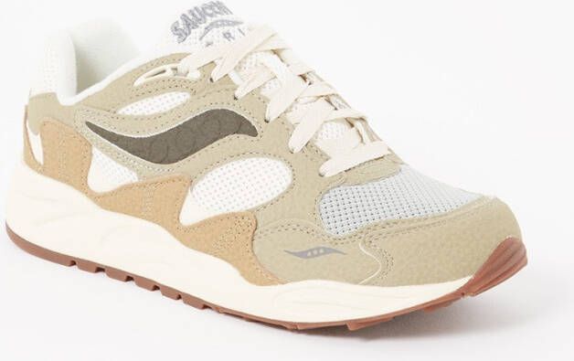 Saucony Grid Shadow 2 sneaker met suède en leren details