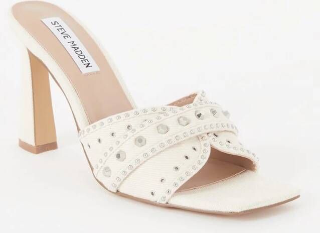 Steve Madden Kaprese muiltje van denim met strass