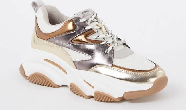 Steve Madden Progressive sneaker met metallic finish