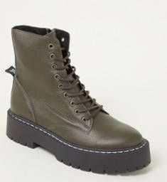 Steve Madden Skylar Veterschoenen Hoog khaki - Foto 2