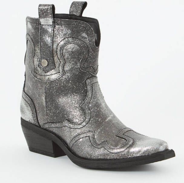 Steve Madden Waynoa cowboylaars van leer met metallic finish