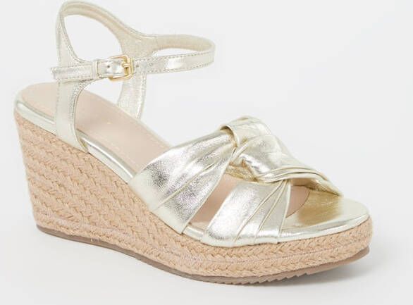 Ted Baker Sandalen Carda Knotted Wedge Espadrille Sandal in goud - Foto 1